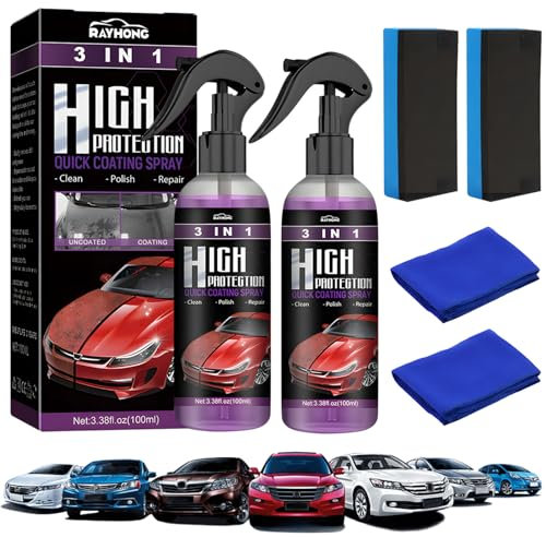 3 in 1 Spray Ad Alta Protezione, Rivestimento Rapido per Auto Nuovo e Migliorato, Spray di Rivestimento Nano (200ml)