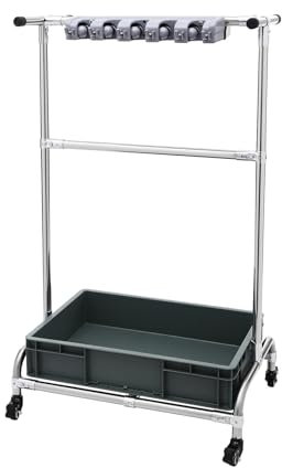 Mopphalter,Besenhalter,Beweglicher MoppständerFür Den Boden,Mobiler Reinigungswagen,Universalräder (Mit Bremsen Ausgestattet),Reinigungswerkzeugwagen