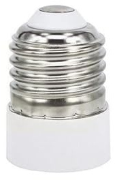 Blendend Adaptador de bombilla E27 a E14, color blanco, convierte casquillos, ideal para lámparas y luces diversas.