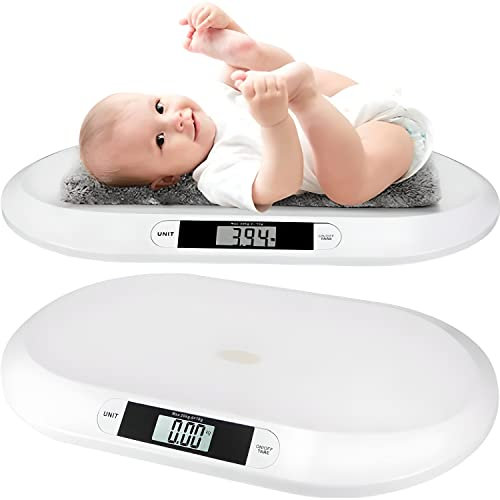 Retoo Babywaage Flach Digital bis 20kg, Kinderwaage, Digitalwaage, Baby Waage, Säuglingswaage, Gewichtskontrolle ab Geburt, Ablesegenauigkeit, LCD Anzeige