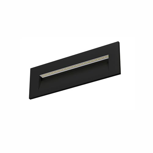 Spot LED mural encastrable Beneito Faure Tween 5W CCT, balisage intérieur/extérieur, style moderne noir