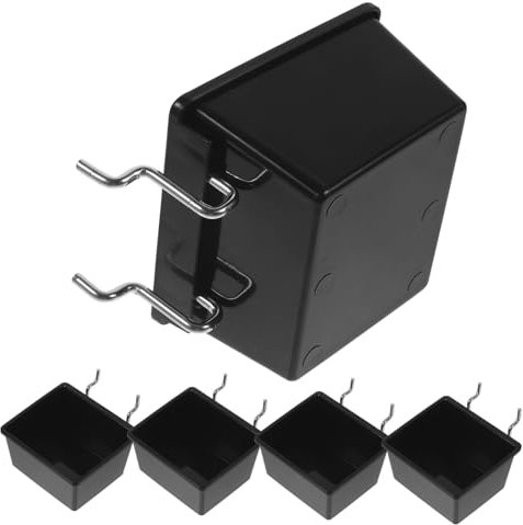 GALPADA 5pièces Organisateur De Panneau Perforé Bac Mural pour Rangement Outils Bacs Suspendus pour Maison Et Garage Facile à Installer