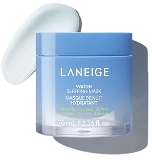 LANEIGE Water Sleeping Mask: Hydrating Korean Overnight Face Mask with Hyaluronic Acid Blend & Niacinamide, for Deep Hydration, Glowing Skin & Barrier Support | Korean Skin Care