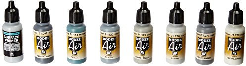 Acrylicos Vallejo Us Navy & USMC Colors from 70'S to Present Model Air Set, Blue, 17 ml (Pack of 8)