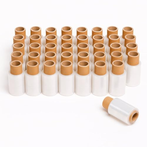 TELECAJAS | MiniFilm GO Estirable Transparente | Film de Embalaje para Retractilar y Envolver Productos | Protección en Logística | Resistente y Fácil de Usar | 100 ml - Peso 270 gr | Pack de 40