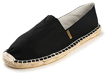 Alexis Leroy Canvas Espadrilles Flach Slip On Espadrilles Damen Schwarz 5 UK / 38 EU