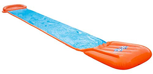 Bestway H20GO! Single Water Slide, 5.5 m Slip and Slide with Inflatable Ramp and Built-In Sprinklers