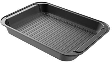 Roasting Pan with Rack-Nonstick Oven Roaster with Removable Grid to Drain Fat and Grease-Healthier Cooking with Kitchen Bakeware by Classic Cuisine