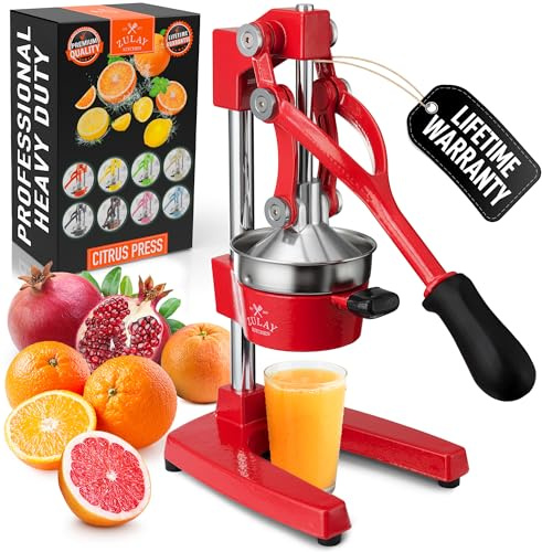 Exprimidor de cítricos profesional, prensa manual de cítricos y exprimidor de naranja, exprimidor de limón de metal – Exprimidor manual de limón de y soporte para exprimidor de lima