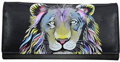 Anna by Anuschka Damen Dreifach Gefaltete Clutch-geldbörse Echtes Leder, Löwenstolz