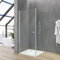 Duschkabine Eckeinstieg 80x90 x 187 cm Duschabtrennung Duschwand Glas Eck Dusche mit Duschtür und festem Seitenteil Eckdusche rahmenlos mit Drehtür Schwingtür Pendeltür 80 cm und Seitenwand 90 cm