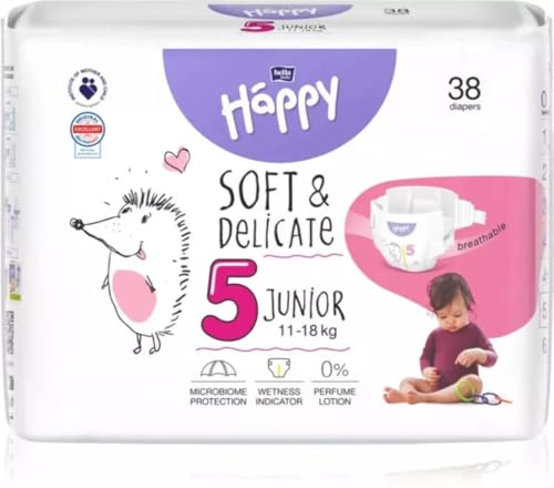 Bella Happy Soft & Delicate Windeln 5 Junior, 38er