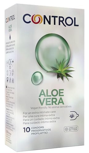 CONTROL Aloe Vera Preservativi Idratanti ed Extra Lubrificati con Aloe Vera, 10 Profilattici