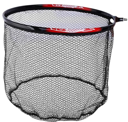 Harilla Rete da Pesca Testa di Guadino - Ricambio Rivestito in Gomma per Spigola e Trota - Pesca a Mosca, 40 cm