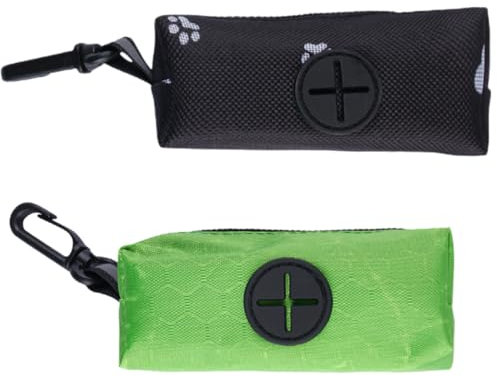 EIDUOVA 2 Stück Hundekotbeutel-Spender, Hundekotbeutelhalter mit Reißverschluss, Haustierkotbeutelhalter