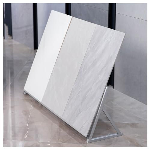 Espositore For Piastrelle Da Pavimento, Espositore For Materiali Da Costruzione, Supporto For Campioni Da Pavimento In Materiale Metallico For Esposizione In Sale Espositive E Negozi(Silver,100x30x40c