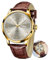Taxau Business Freizeit Herren Uhren Luxus Herren Armbanduhr Mit Leuchtendem Display Männer Uhr Mit Datums Und Tagesanzeige Herrenuhr Braunes Armband Graues Zifferblatt