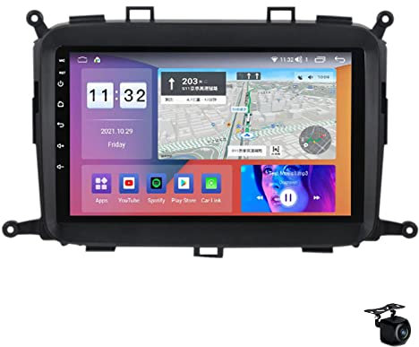 HYMLMY Android 12 Radio estéreo para automóvil de doble DIN para KIA CARENS 2013-2018 Navegación por satélite de 9 GPS DSP incorporado FM BT Wifi SWC 4G 5G Carplay Mirror link Reproductor de video +