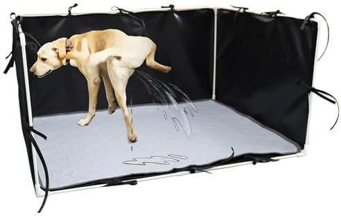 Toilette per cani con pareti alte, supporto per pipì per cuccioli con pareti alte, lettiera per animali domestici, recinto per lettiera per cani grande, facile da pulire, regolabile, 600d, per interni