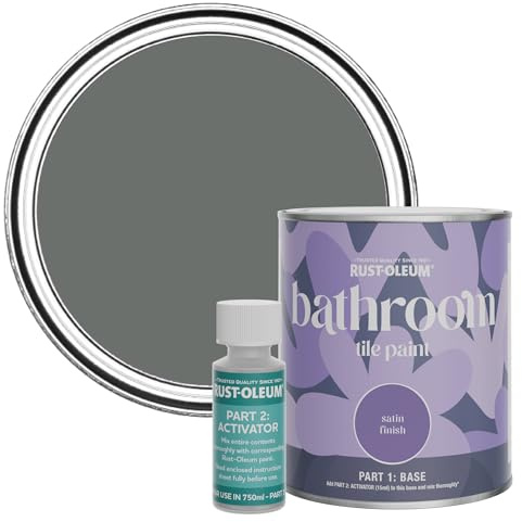 Rust-Oleum Water-Resistant Bathroom Tile Paint in Satin Finish - Ouseburn 750ml