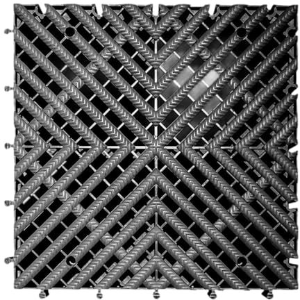 Folpus Rejilla de Drenaje para lavadero de Coches, 40 x 40 x 4 cm, para Garaje, balcón, Cocina, Piscina y baño.