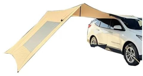 CSRBOOMEE Car side tent for Fiat Doblo, Retractable Weatherproof Side Awning,Beige
