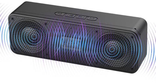 Genérico Altavoz Inalámbrico,Altavoz Inteligente Inalámbrico | Amplificador de Graves Resistente al Agua para Acampada Fiestas Terraza Viajes Aire Libre Coche Gimnasio Ordenador Piscina