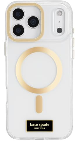 Kate Spade New York iPhone 17 Pro Max Case with Camera Stand - Compatible with MagSafe - Designer Phone Case - Icon Clear