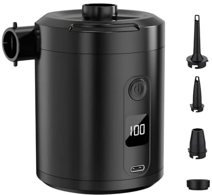 Air Pump for Inflatables - Travel Rechargeable USB Mattress Pump,Quick Fill Automatic Blow Up Tool for Swimming Rings Sleeping Bed Pool Floats Outdoor Camping Road Trip