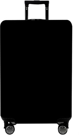WUJIAONIAO Travel Luggage Cover Baggage Suitcase Cover Protector Skins 18-32 Inch (Pure Black, L (for 25-28 inch luggage))