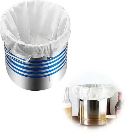 2Pcs Large Drawstring Straining Bag, Cheesecloth Muslin Strainer Bag, Fine Mesh Food Filter Bags, Reusable Straining Cloth for Juice Yogurt Wine Making Jam Nut, Home Brewing & Food Filtering, 2 Sizes