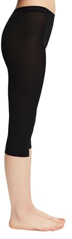 ESPRIT Damen Leggings Cotton Capri W Le Baumwolle einfarbig 1 Stück, Schwarz Black 3000, 40-42