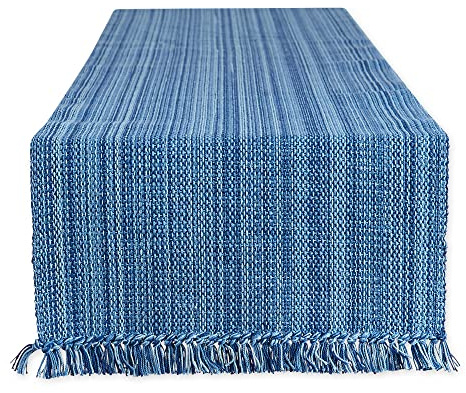 DII Variegated Tabletop Collection, Table Runner, 13x72, Nautical Blue