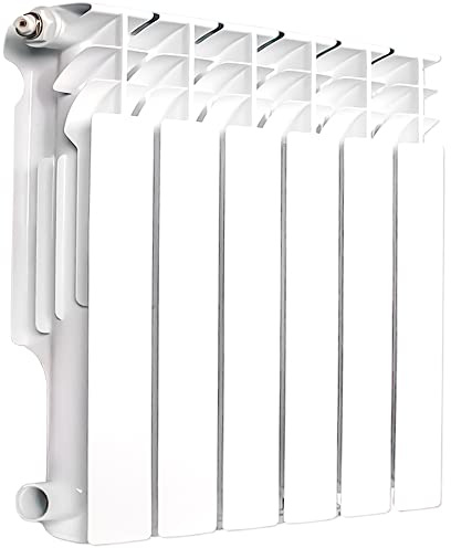 AB Wall-mounted Radiator Heater with 6 Panels, Light Weight Aluminum Hot Water Radiator for Kitchen, Bedroom and Greenhouse…