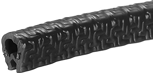 uxcell Edge Trim Black U Shape Edge Protector Rubber with Steel Clips Fits 1/64-1/16 Edge 14.76Ft/4.5Meter Length Door Edge Guards