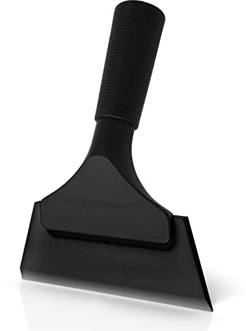 EHDIS Small Squeegee 5 inch Rubber Window Tint Windshield Scraper for Car,Glass, Mirror, Shower, Door,Bathroom Cleaning Ice Snow Scraper (Pure Black)