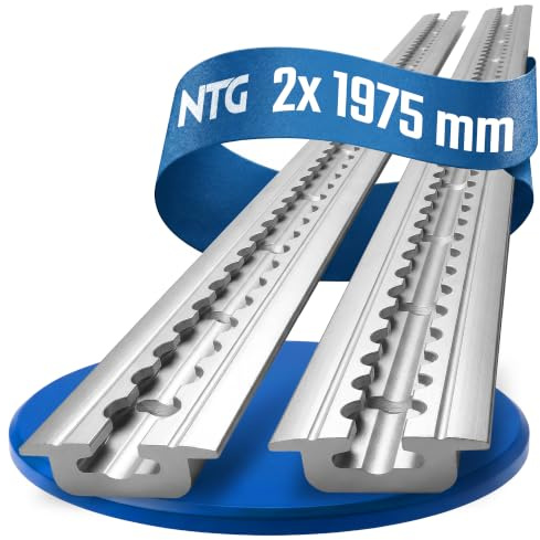 NTG Airlineskena 2 st. 2 m 1975 mm aluminium TÜV-certifierad – golvprofil