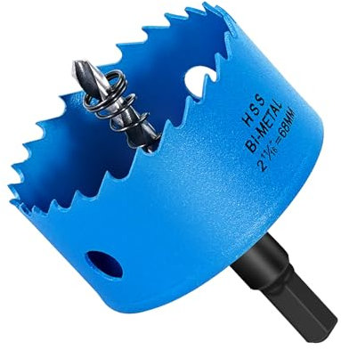 HYCHIKA Corona Perforadoras 68mm, Sierra Corona Serras Perfuradoras, Ideal Para Sierra Perforación Para, Aluminio, Madera, PVC