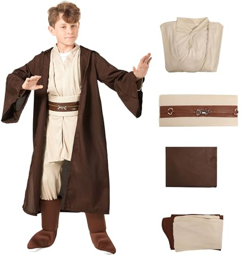 Yearsahrk Costume de Knight pour enfant, 4 pièces, robe, tunique, pantalon, ceinture, carnaval, Halloween, cosplay