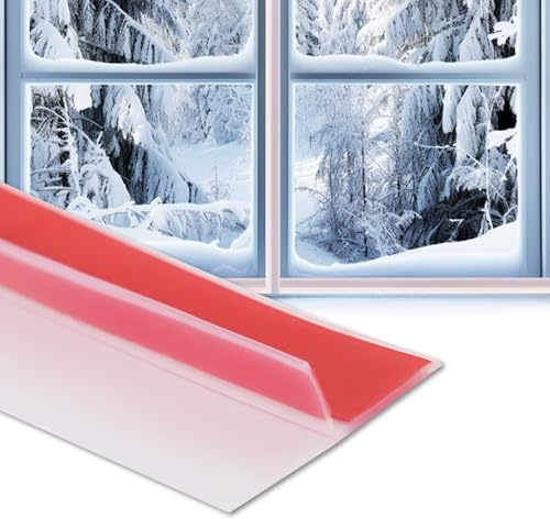 Soengsau T-Shaped Silicone Weather Stripping Draft Stopper, 122 L x 1.97 W Self-Adhesive Seal Strip for Shower Door Gaps, Translucent