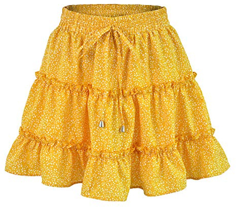 Falda corta de verano para mujer, estilo bohemio, minifalda de verano con flores