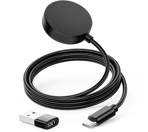 USB C Smartwatch Ladegerät Ladekabel für Samsung Galaxy Watch 7 8, 6/6 Classic, 5/5 Pro, 4/4 Classic, 3, Active1/2, 1M Type C Galaxy Ladekabel mit USB C auf USB A Adapter für SM-L300,SM-R950(1 Pack)