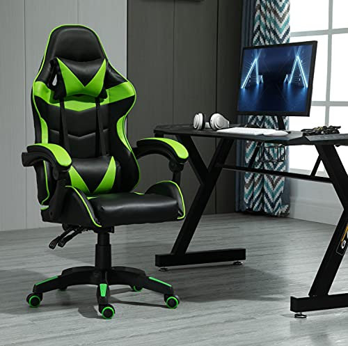 mcc direct Bürostuhl Ergonomisch, Schreibtischstuhl, Drehstuhl, Gaming Sessel, Gamingstuhl (Grün)