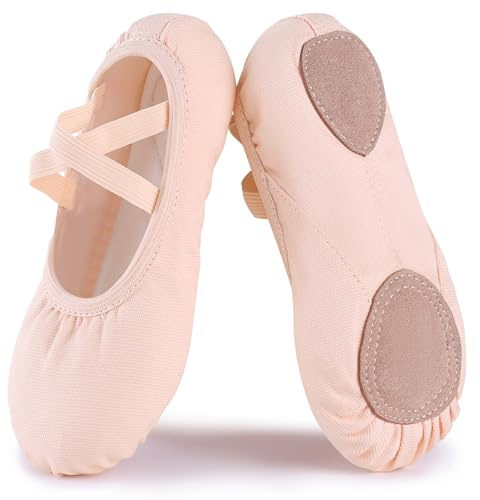 Acfoda Chaussures de Ballet Filles Femmes Toile Demi Pointe Danse 22-43 EU | Enfants Adultes,Classique Chaussons,Doux,Ballerines,Gymnastique
