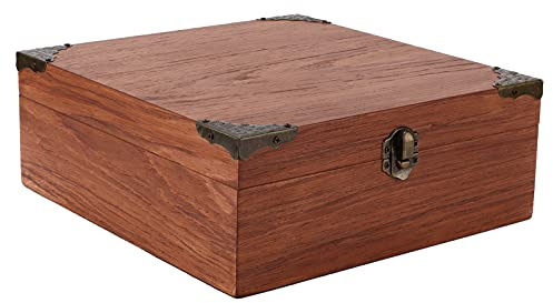 plplaaoo Humidor Scatola per sigari per sigari da viaggio portatile fatta a mano retrò con umidificatore per padre marito Amici Cedro spagnolo Metallo 21,5x22,5x8,5 cm