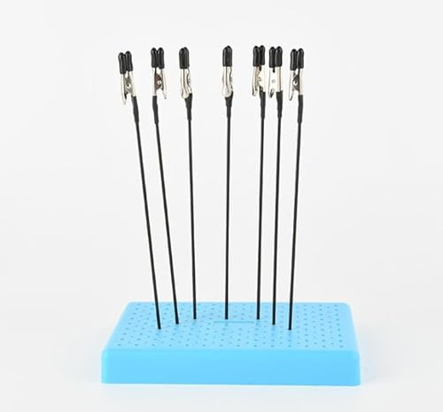 Painting Stand Base Holder and 10PCS Bendable Alligator Clip Sticks Set Modeling Tools for Airbrush Spray for Gundam Hobby Model Parts Assemble Craft Spraying Coloring Tool Kit
