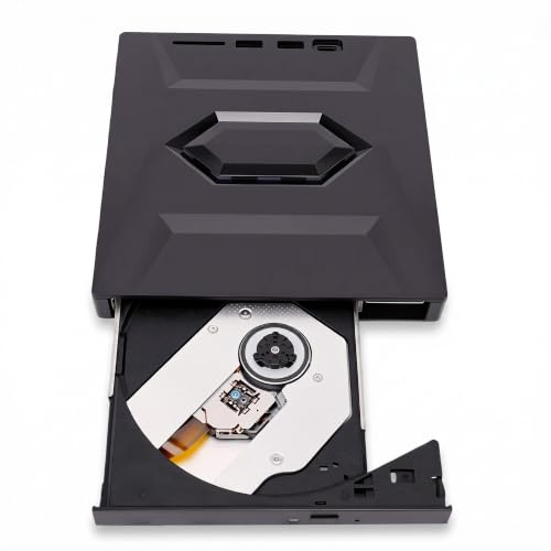 Dpofirs Unità Esterna Blu-ray, Lettore Masterizzatore CD DVD BD con Interfaccia USB 3.0 e Tipo C, per PC e Laptop