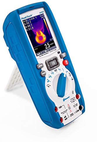 PeakTech 3450 – True RMS Digital Multimeter mit Wärmebildkamera, Bluetooth und TFT Grafik-Display, Profi-Handmultimeter, Autorange, Datenlogger, Datalogger, Durchgangsprüfer, Messgerät - Cat III 1000V