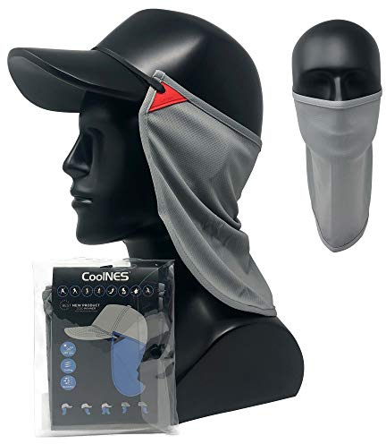 CoolNES Neck Drape UV Sun Protection for Caps Hats (UPF 50+) – LightGray