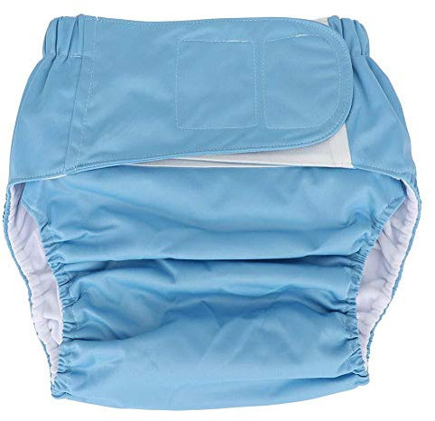 Wasserdicht waschbar wiederverwendbare Erwachsene ältere Erwachsene Stoffwindel, ältere Inkontinenzschutz Windeln saugfähige Unterwäsche für Männer oder Frauen(Blau)